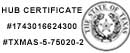 TX-HUB Certificate